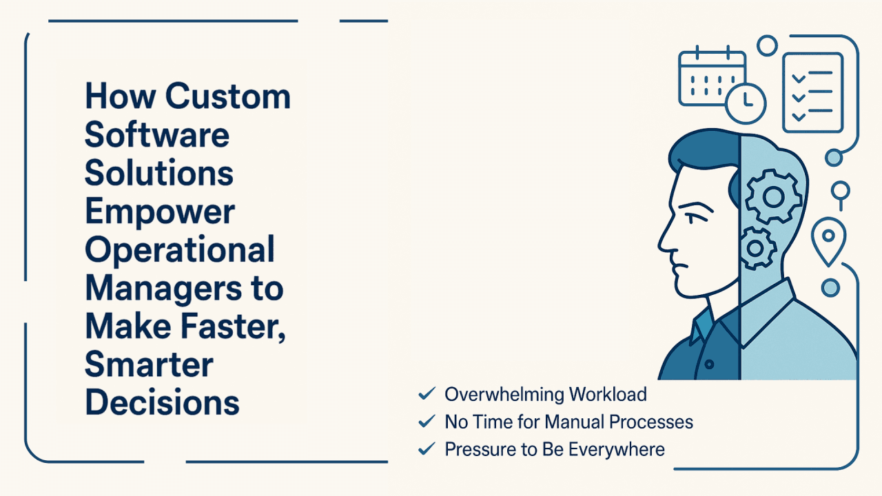 How Custom Software Solutions Empower Operational Managers to Make Faster, Smarter Decisions