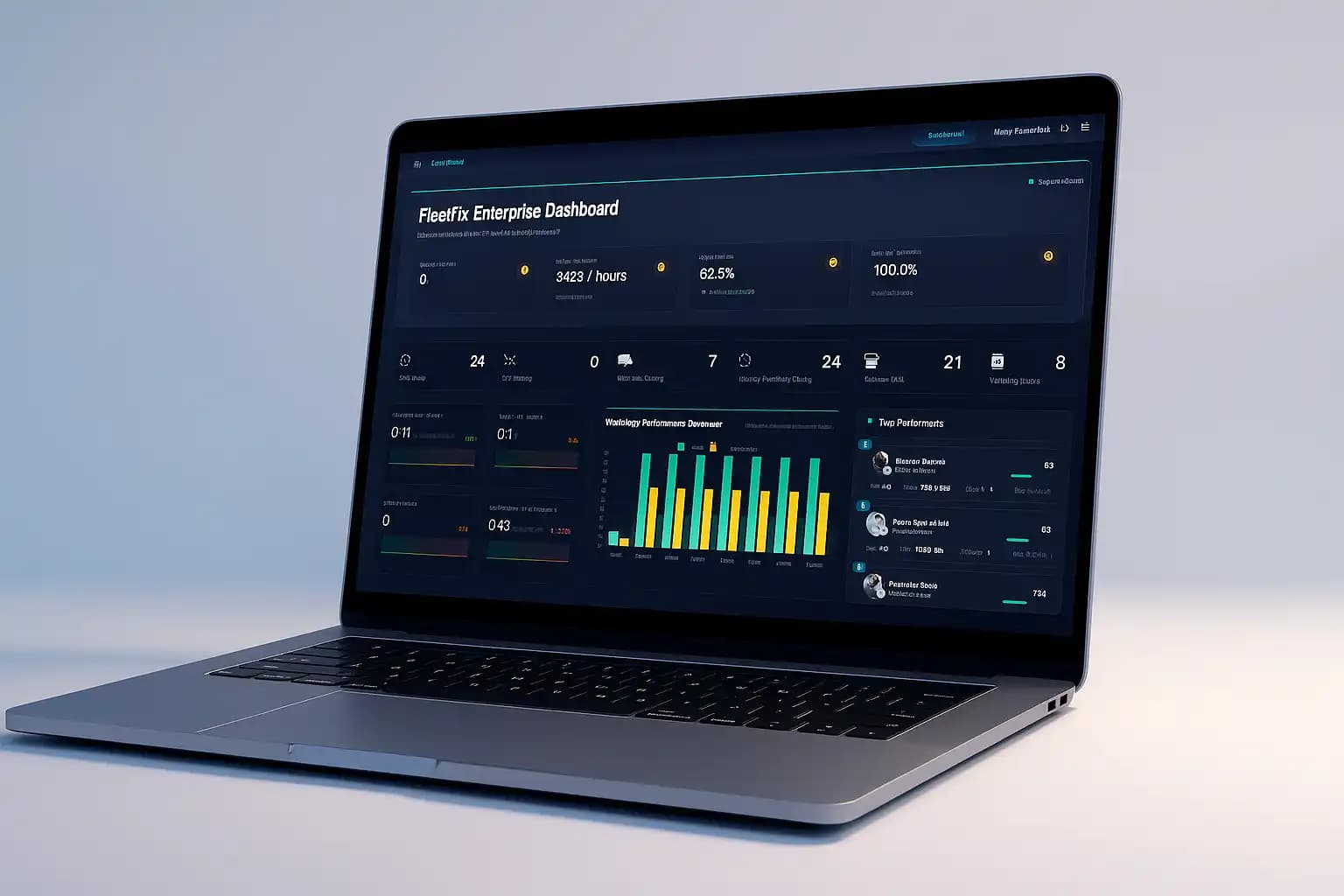 Your command center for operations — get a bird’s-eye view of workshop workload, pending tasks, part usage, and performance KPIs.