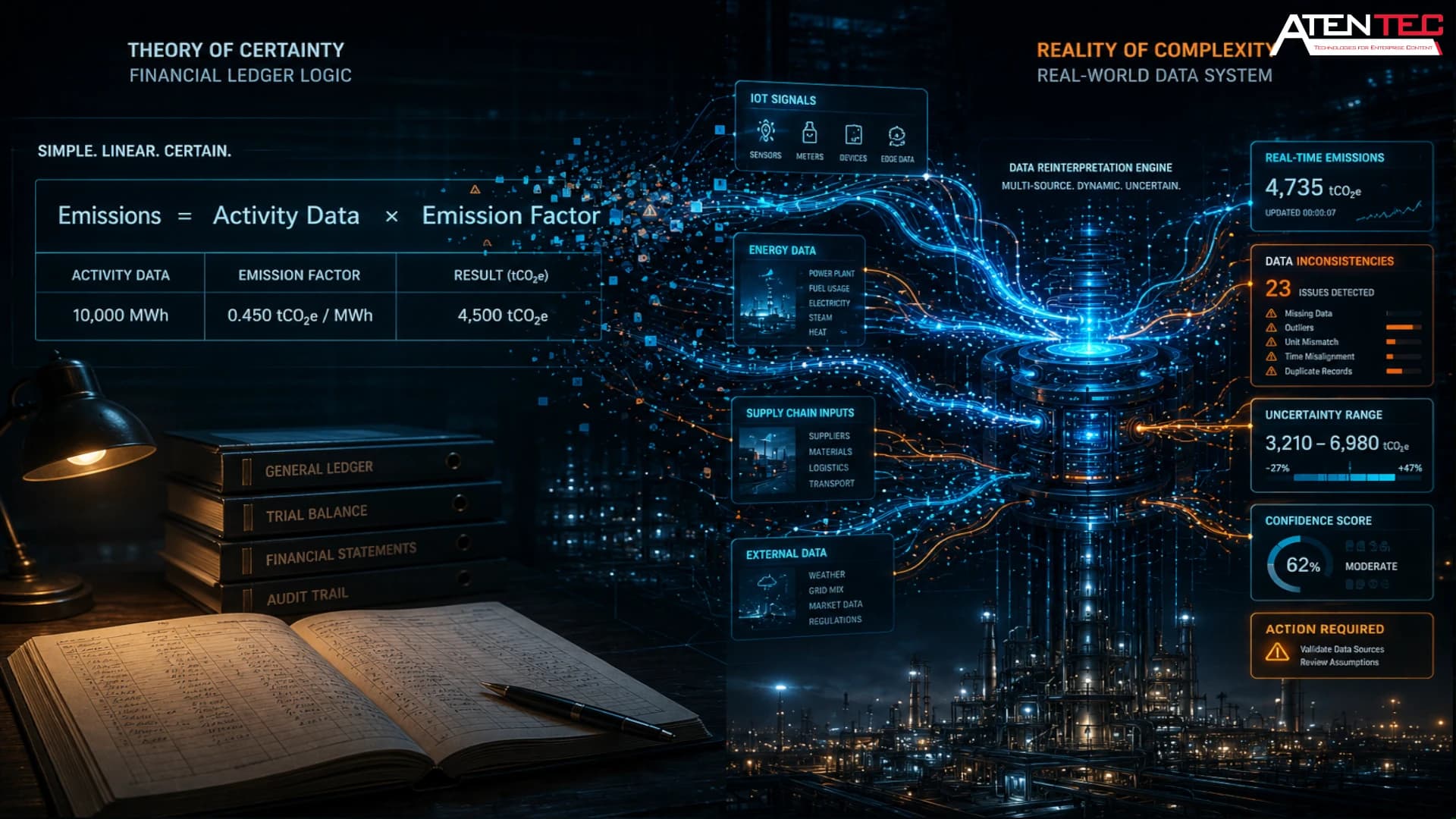Carbon Accounting: A Data Interpretation Problem Disguised as Mathematics